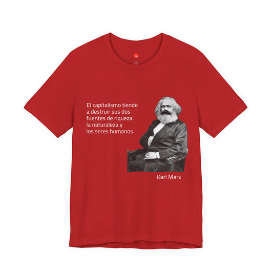 camiseta karl marx capitalismo destruye socialismo mexico